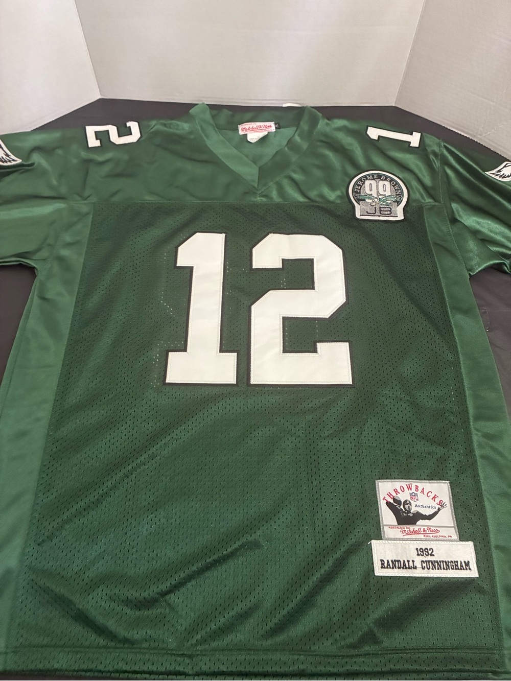 Mitchell & Ness Forest Green V‑neck Jersey Top